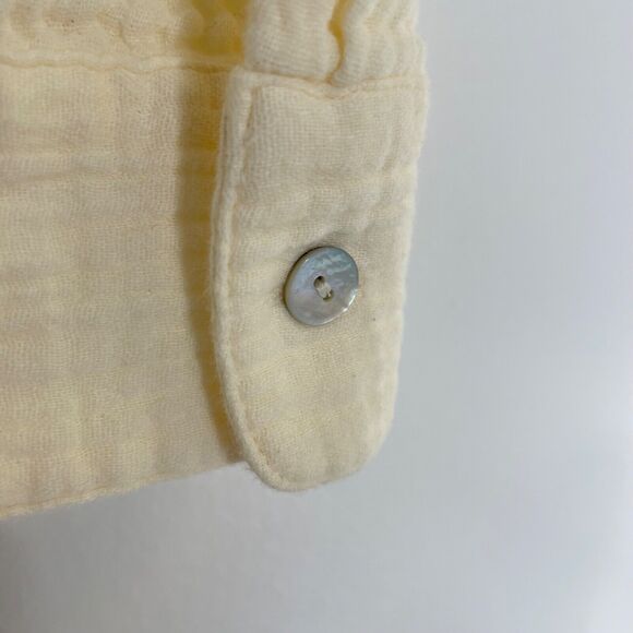 Soft Surroundings Long Sleeve Collared Yellow Shirt Size Medium Women’s - Picture 5 of 12